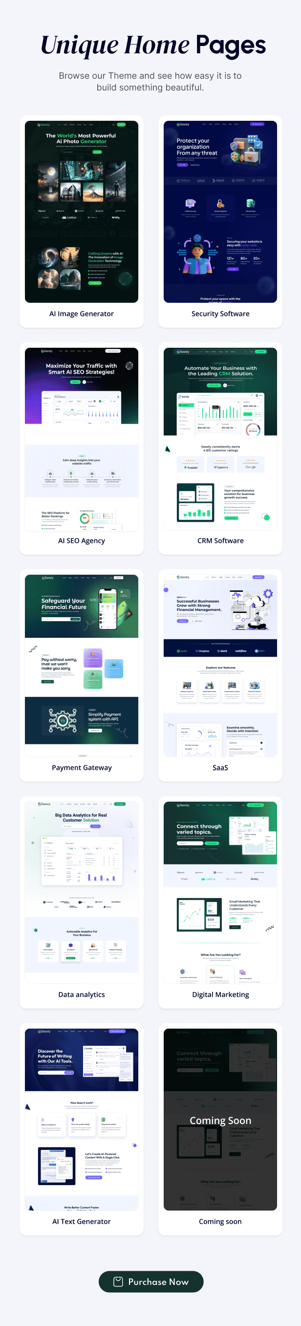 Sassty - SaaS, AI & Software Startup wordpress theme with RTL Ready docs