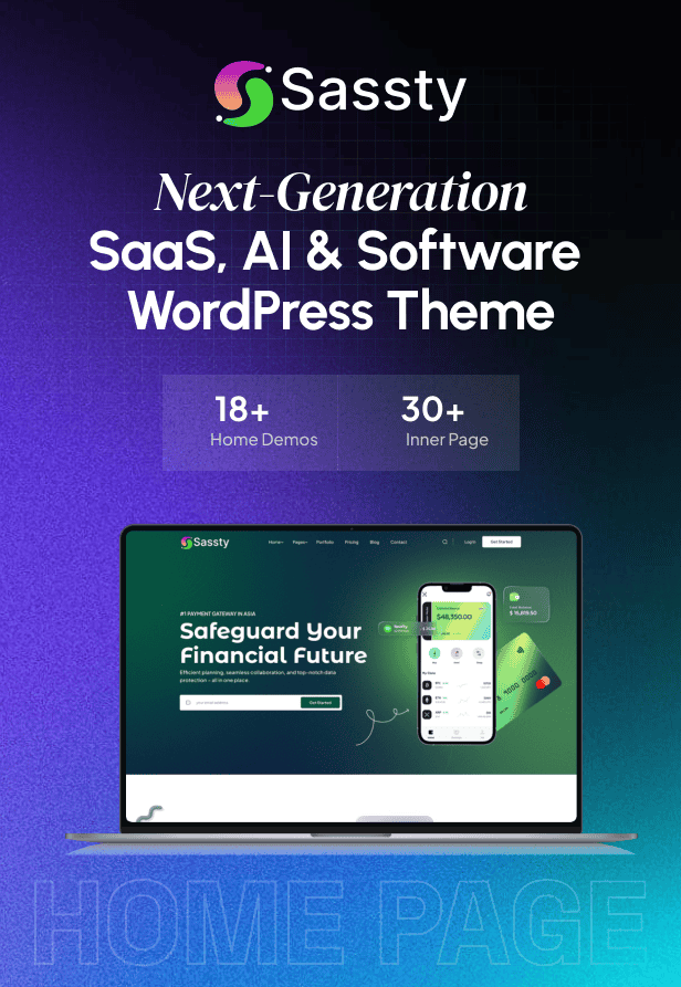 Sassty - SaaS, AI & Software Startup wordpress theme with RTL Ready docs