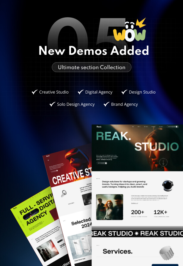 Reak - Creative & Digital Agency WordPress Theme