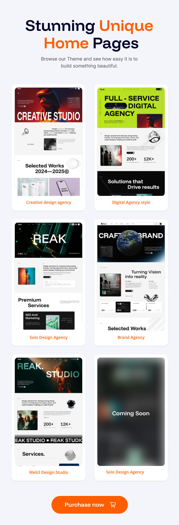 Reak - Creative & Digital Agency WordPress Theme