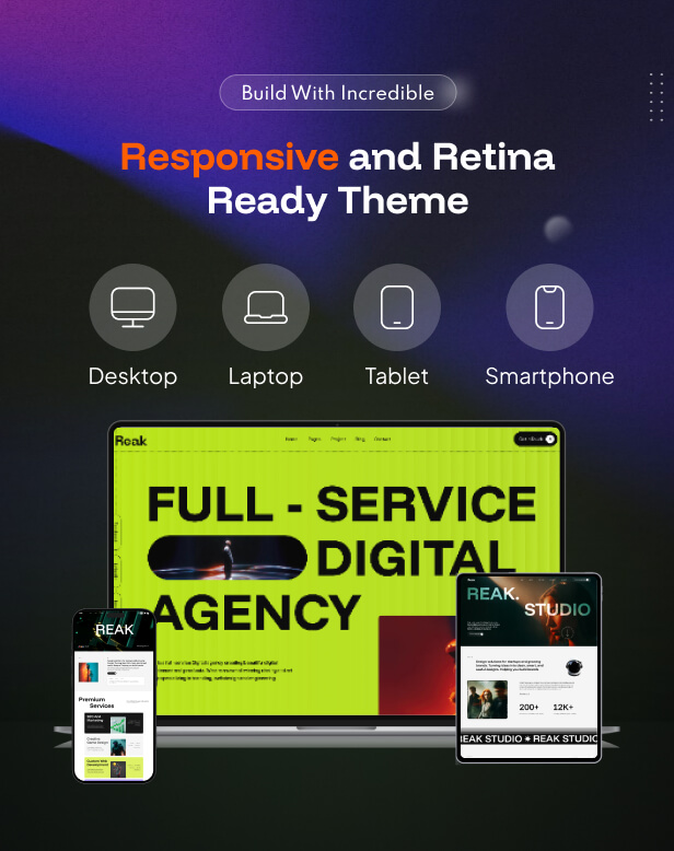 Reak - Creative & Digital Agency WordPress Theme