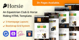 horsie – an Equestrian club & horse riding html template
