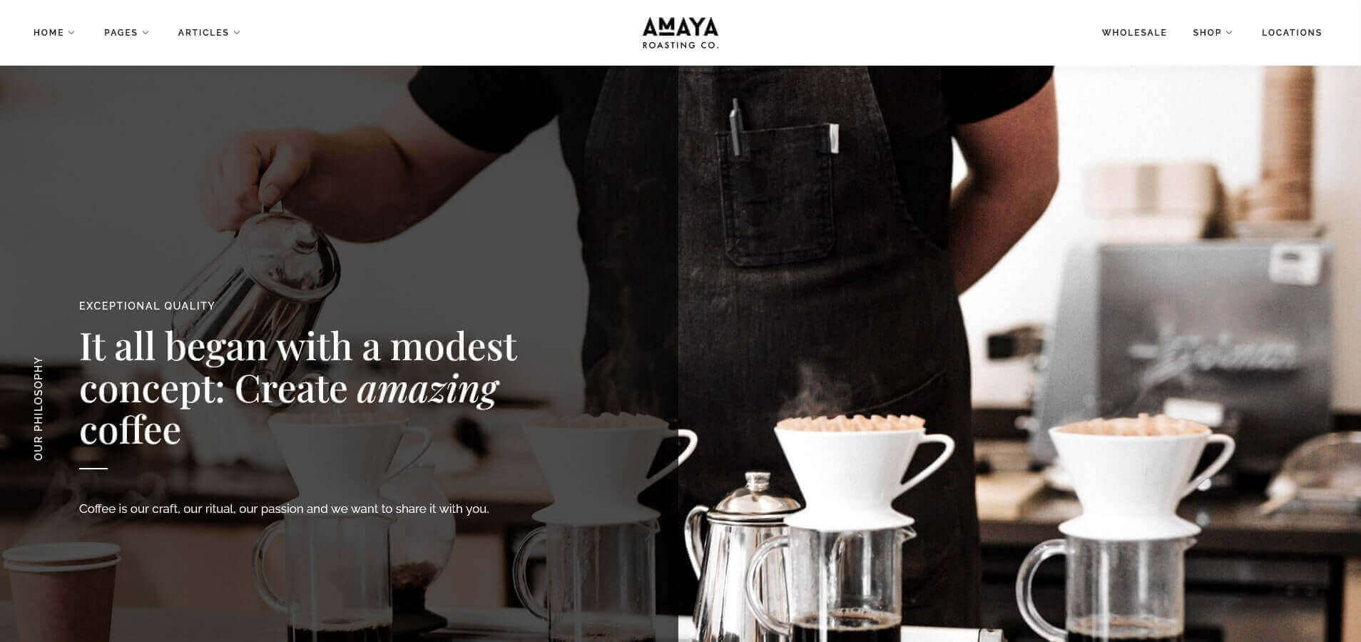 15+ Best WordPress Restaurant Themes for 2025  Amaya-–-Coffee-Shop-restaurent-WordPress-Theme