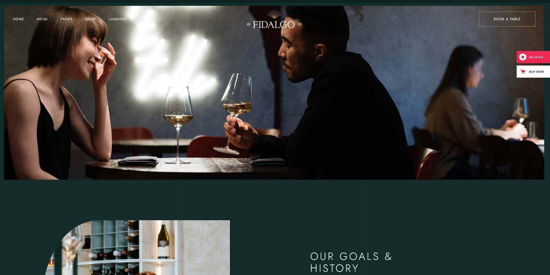 15+ Best WordPress Restaurant Themes for 2025  Fidalgo-–-Restaurant-WordPress-Theme