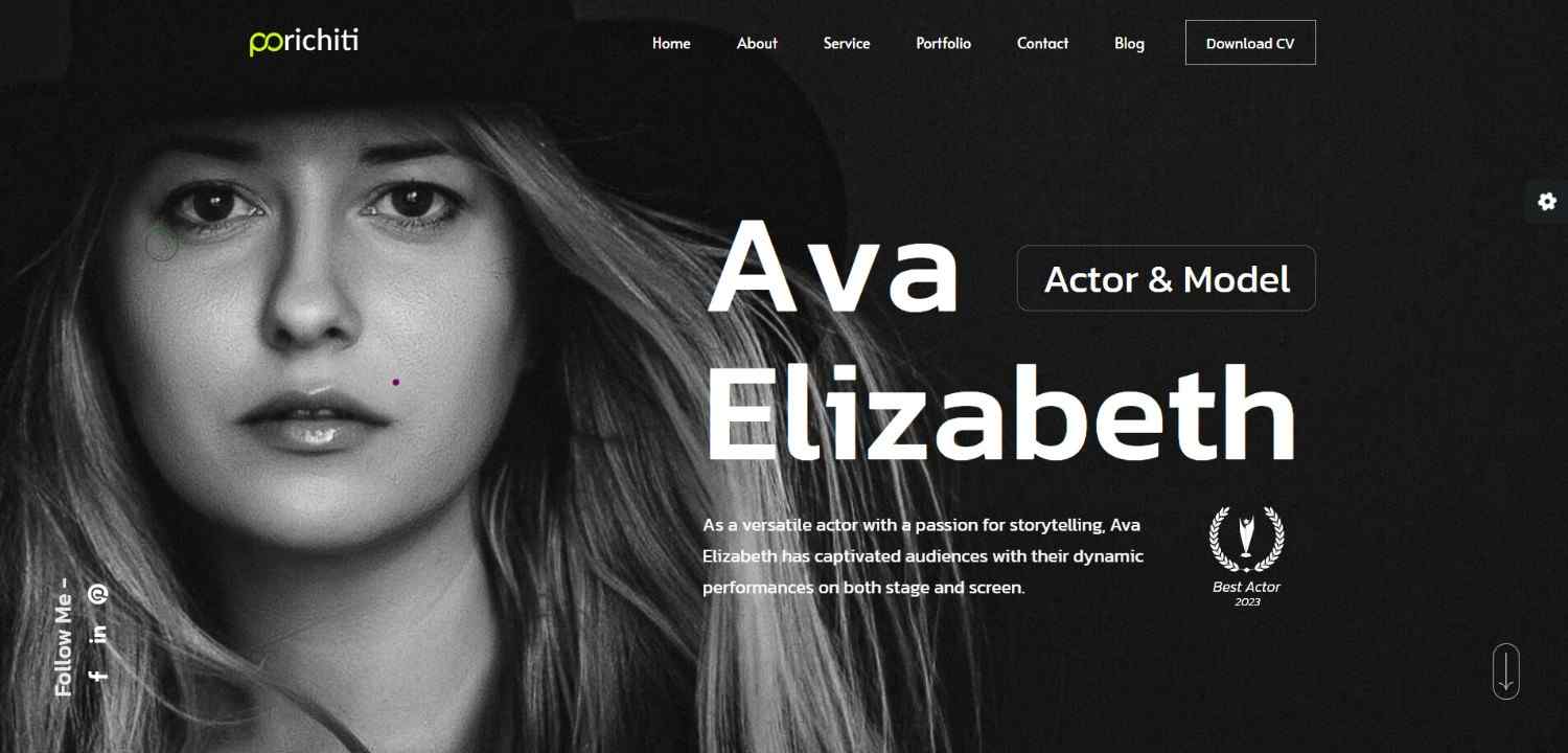 Porichiti – Personal Resume and Portfolio React.js Portfolio Template