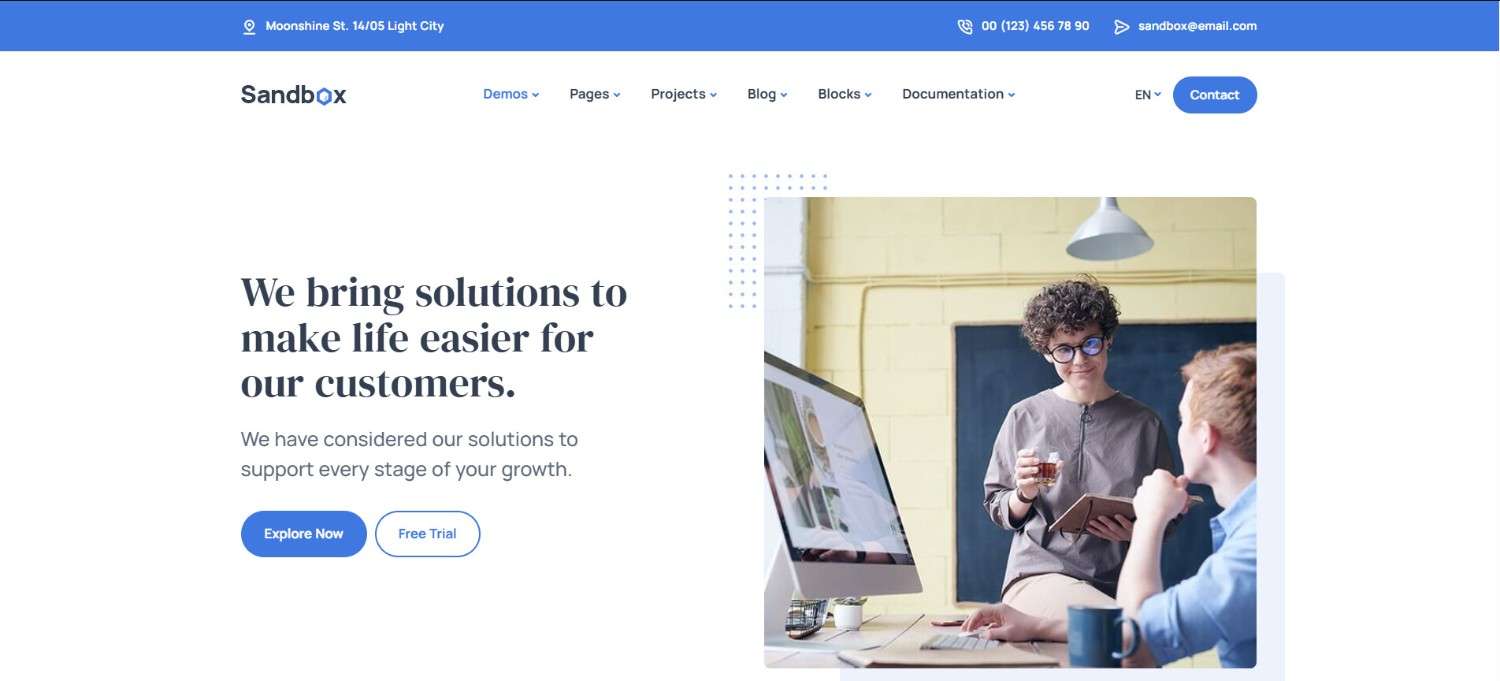 Sandbox – Modern Multipurpose React.js Portfolio Template for Creatives and Agencies