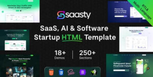 Saasty - Sass, AI & Software Startup html Template