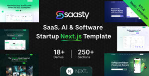 Saasty – Next.js Template for SaaS, AI & Software Startups