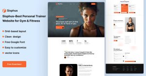 Sisyphus is a modern Personal Trainer Website Template built for fitness coaches, PT websites, and gyms who want a strong online presence and real client growth.