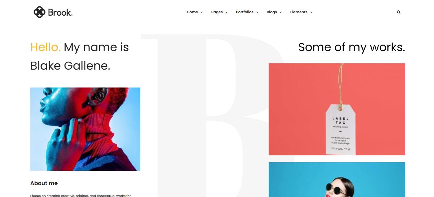 Top 11 React Portfolio Templates for Freelancer & Creatives Brook React Portfolio Template with ReactJS UI template for clean and professional online portfolios