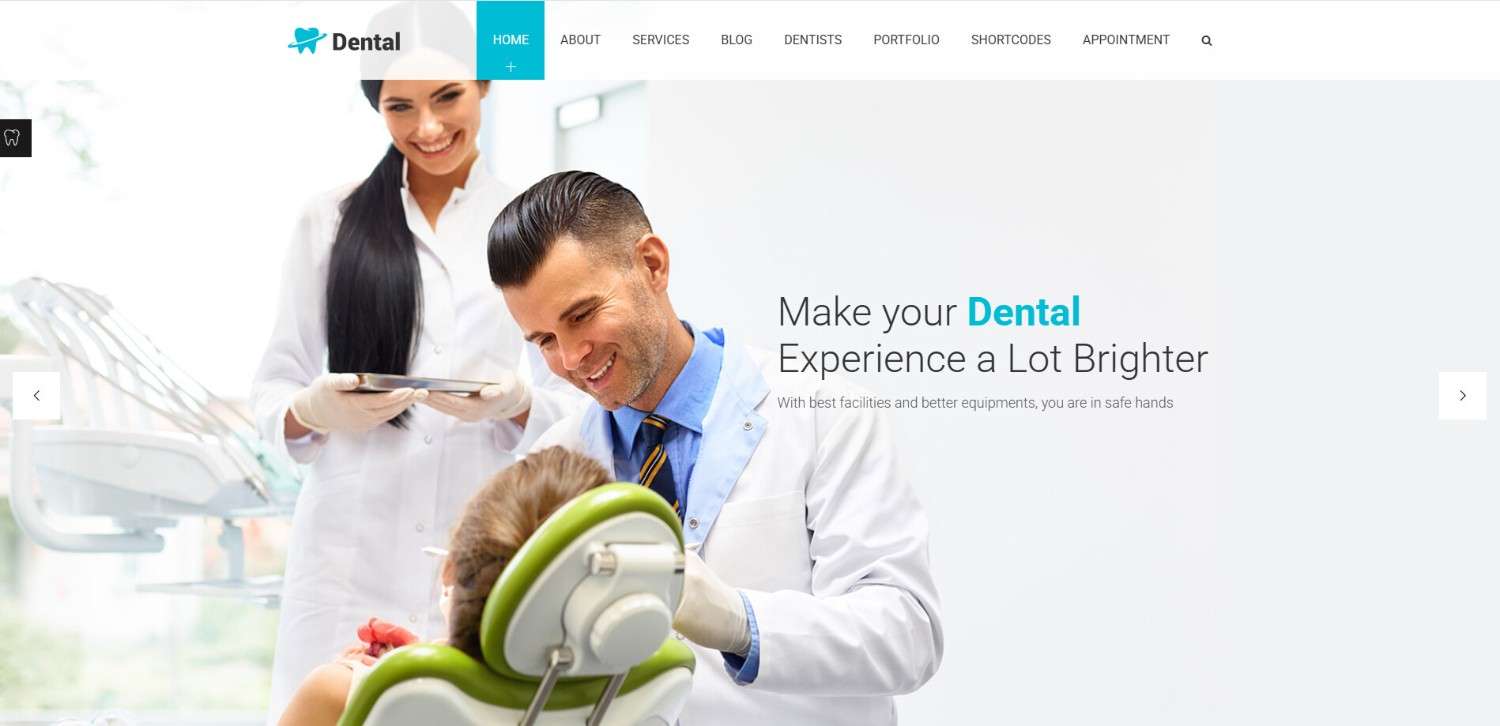 Dental Clinic Dentist WordPress Theme for private dentists with fast, modern, and mobile-friendly layout