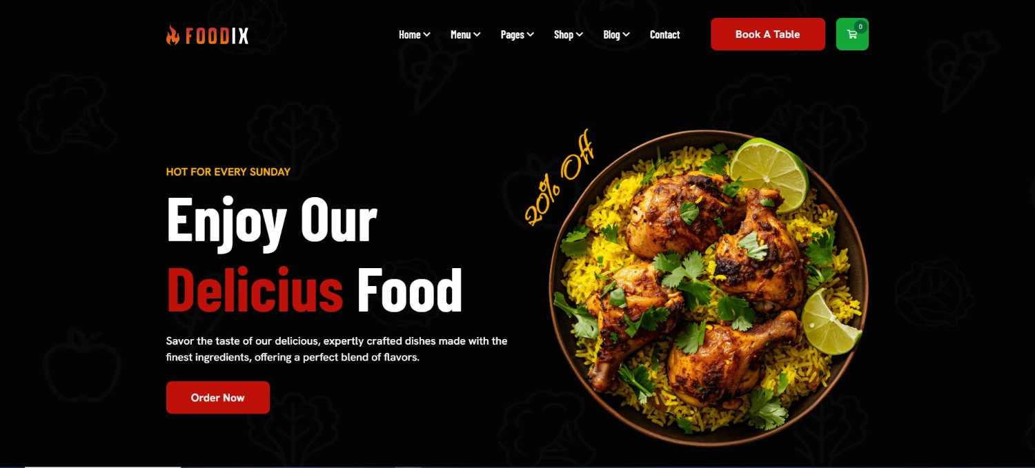 Best 11 Restaurant WordPress Themes Top Picks 2026 Foodix restaurant WordPress theme for fast food, takeout, and delivery restaurant websites.