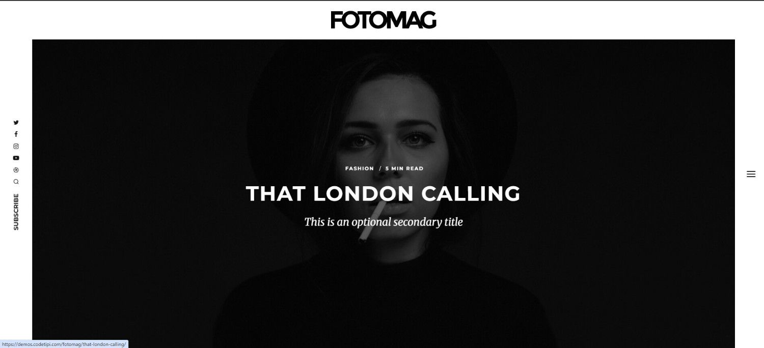 17+ Top Minimalist WordPress Themes for Professional Sites Fotomag minimalist WordPress themes photography blog with image-focused design