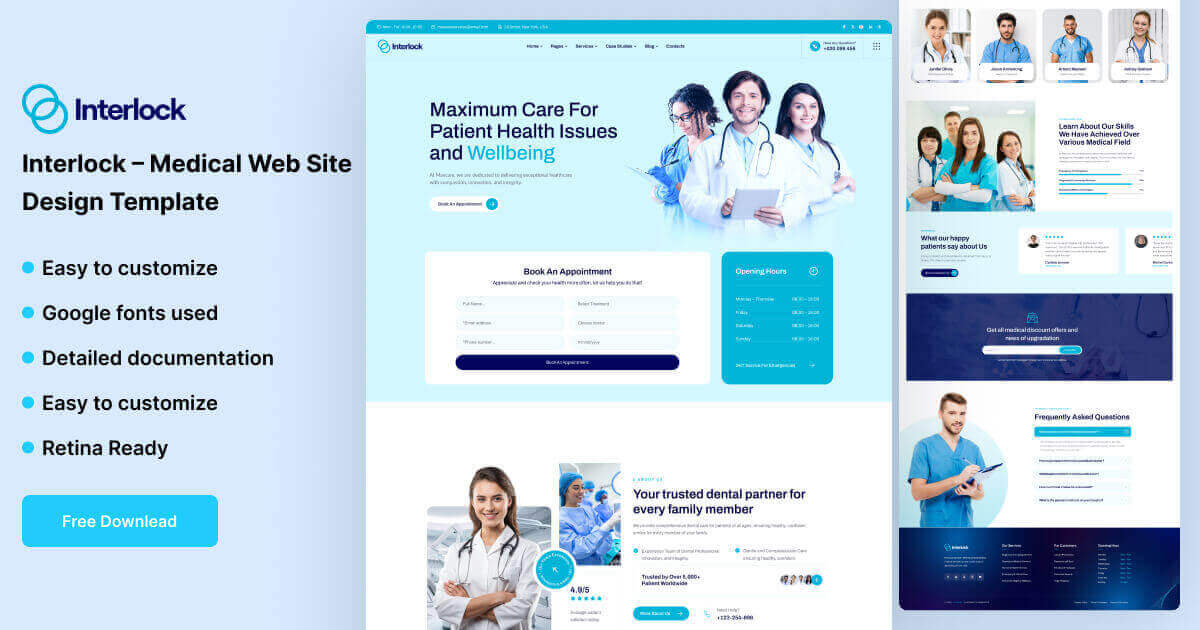Interlock – Medical Web Site Design Template
