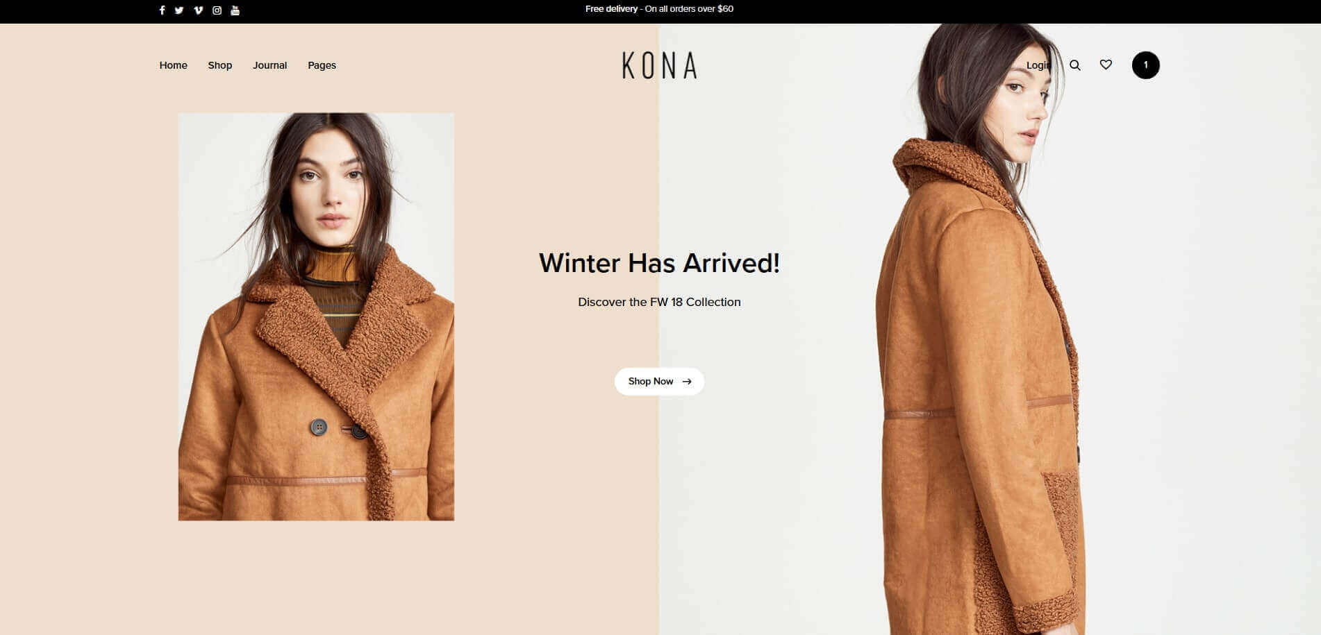 kona modern clean wordpress ecommerce theme for online shop