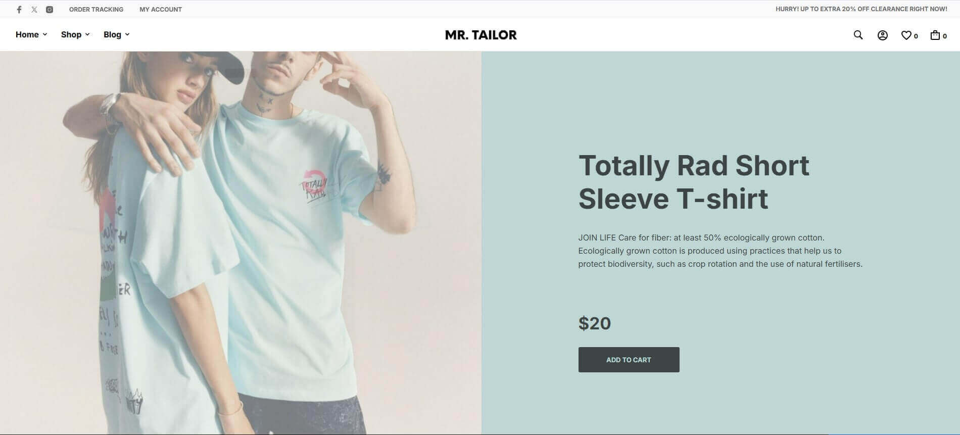 mr tailor ecommerce wordpress theme for woocommerce store