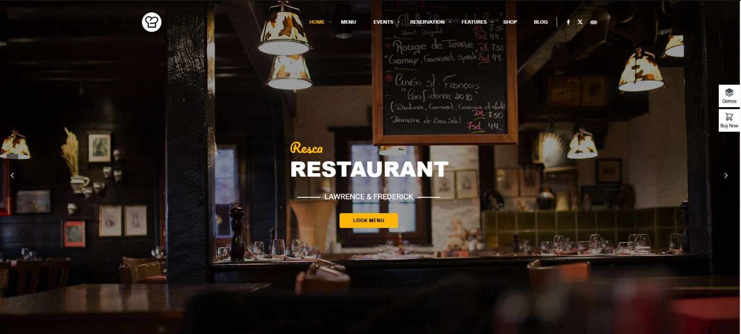 Best 11 Restaurant WordPress Themes Top Picks 2026 Resca clean restaurant WordPress theme perfect for seafood restaurants and cafés.