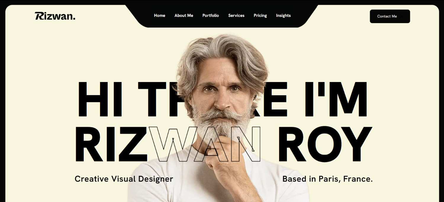 Top 11 React Portfolio Templates for Freelancer & Creatives Rizwan React Portfolio Template as a creative React portfolio template for freelancers and developers