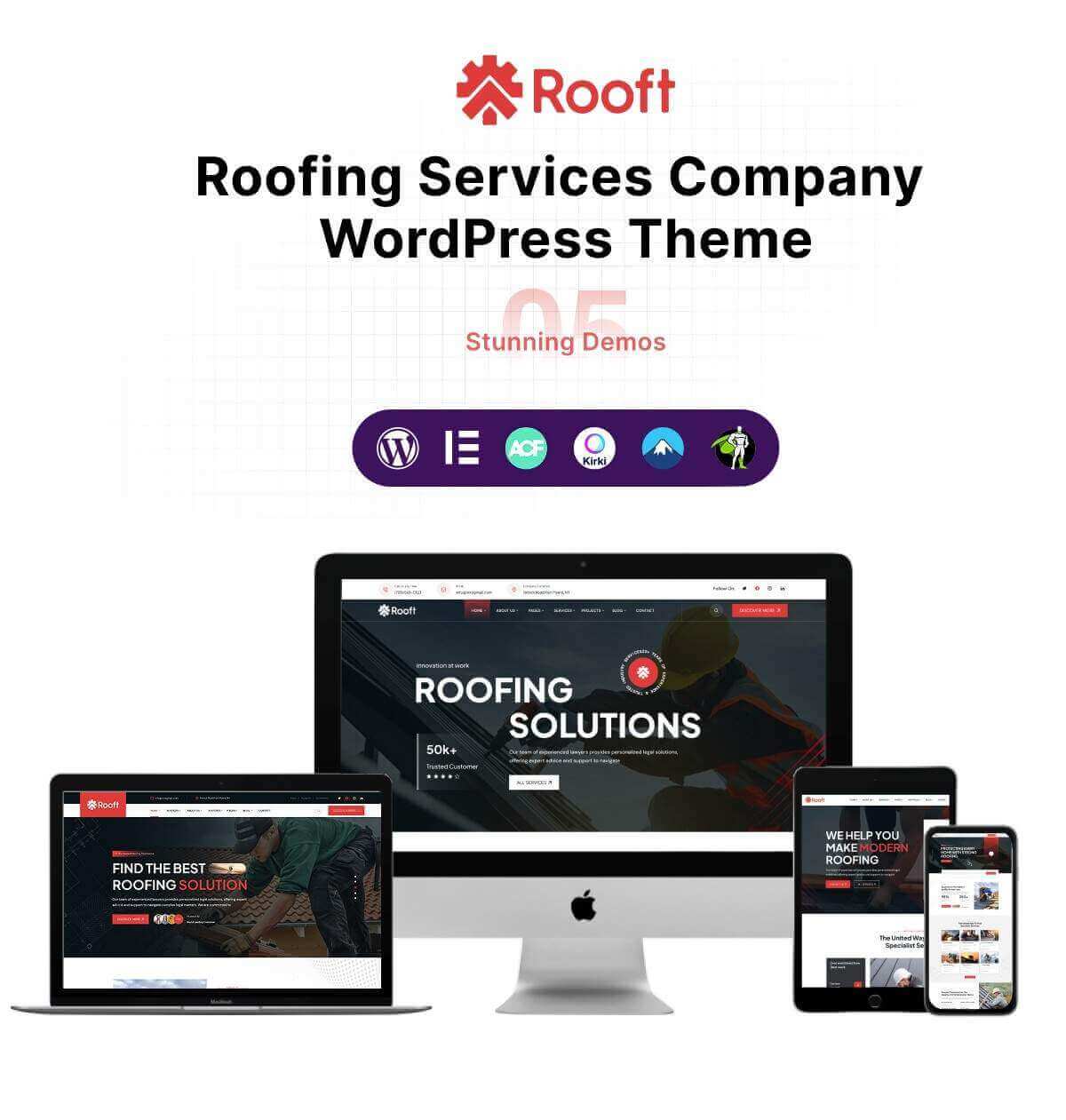 Rooft – Roofing WordPress Theme For Roof Repair & Services