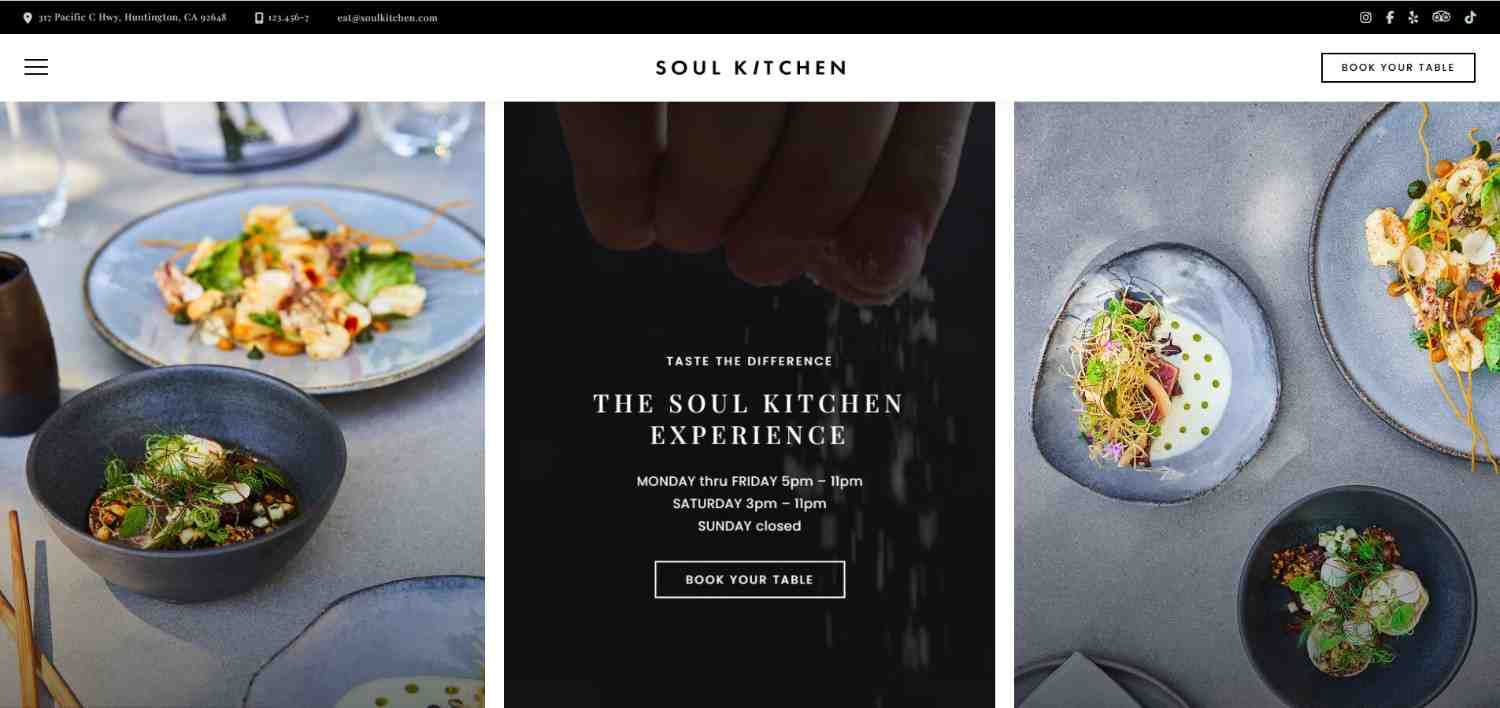 Best 11 Restaurant WordPress Themes Top Picks 2026 SoulKitchen creative restaurant WordPress theme for modern cafés and trendy restaurant websites.