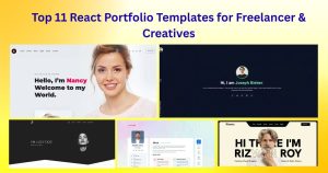 Top 11 React Portfolio Template for freelancers to build modern, professional portfolios