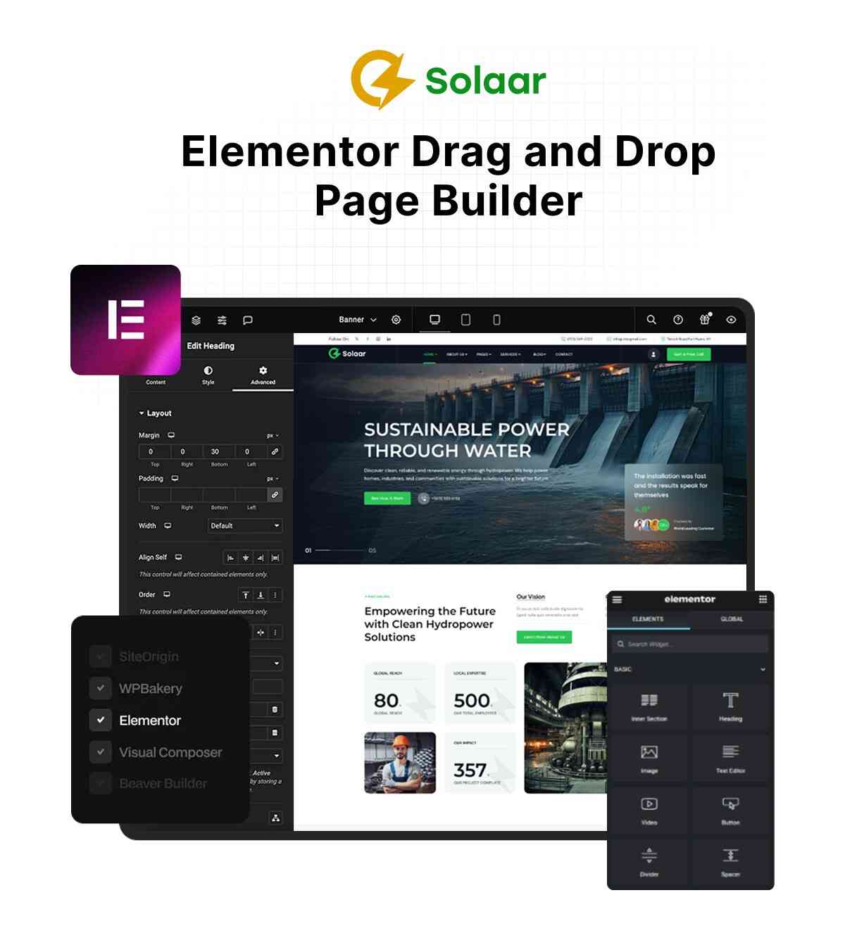 Solaar – Best Solar Energy WordPress Theme for Solar Company Elementor page builder in Solaar – Solar Energy WordPress Theme for solar panel installation theme