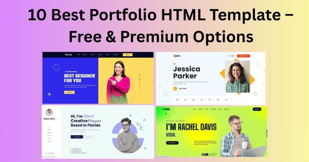 10 Responsive best portfolio HTML template for creative professionals