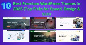 “Top 10 best premium WordPress themes 2026 for business, portfolios, education, health, SaaS, solar, and logistics websites with fast, SEO-friendly, and responsive designs.