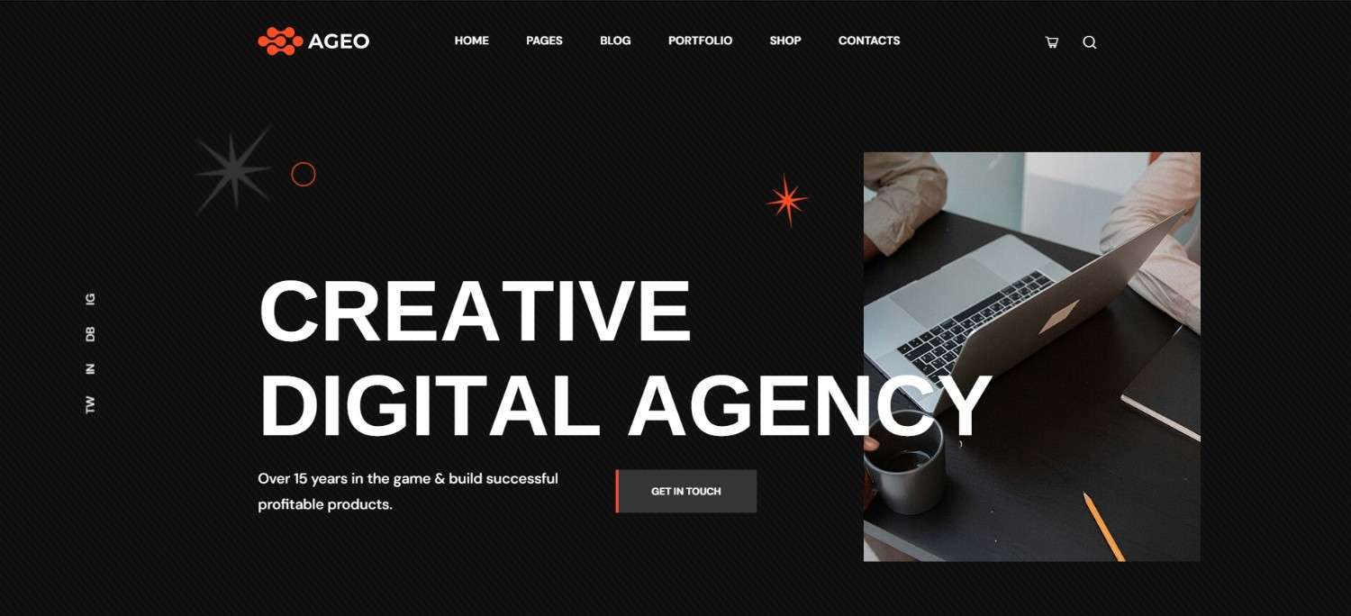 5 Best Consulting WordPress Themes for professional services “Ageo creative agency HTML template – clean and responsive consulting WordPress themes for professionals”