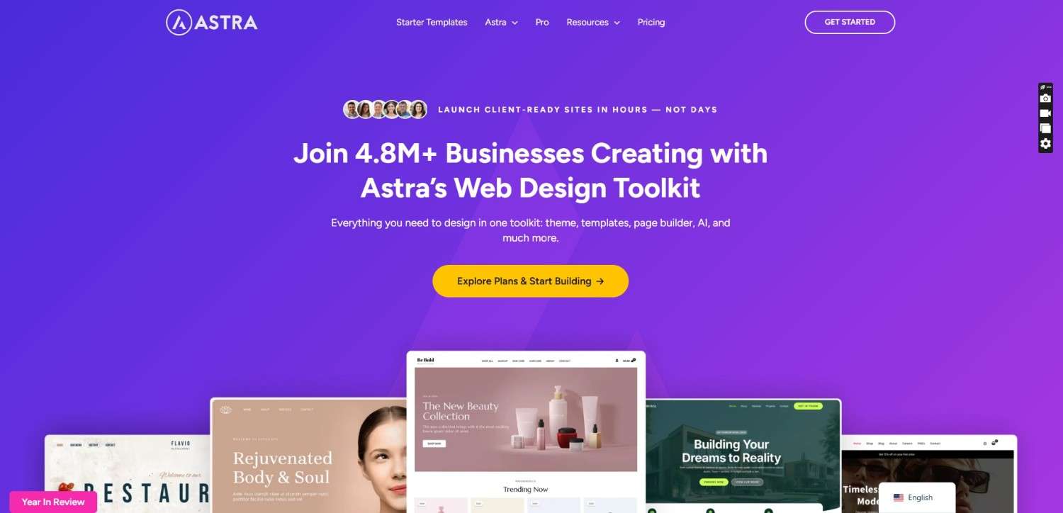 Astra free WordPress theme demo – lightweight, fast, and mobile-ready, one of the best WordPress themes free for blogs and businesses.