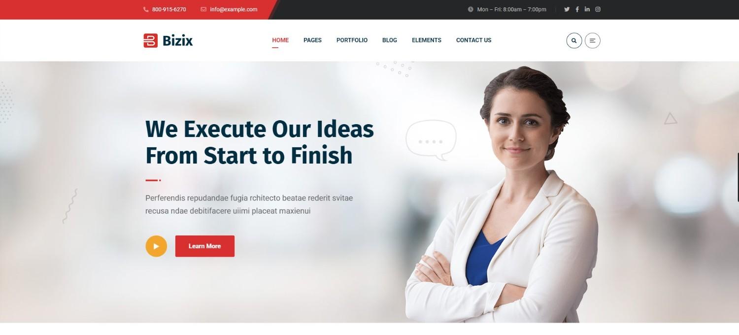 15 Top WordPress Themes for Business | Best Picks 2026 "Bizix – Corporate & Business WordPress Theme: A top WordPress theme for startups and corporate businesses, optimized for SEO and performance across devices."