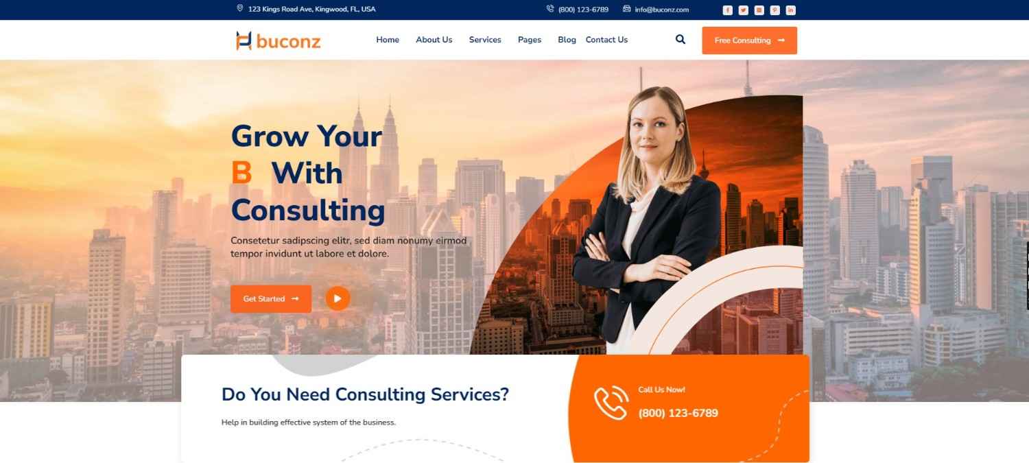 Buconz – Multi-purpose consulting agency WordPress themes for professionals