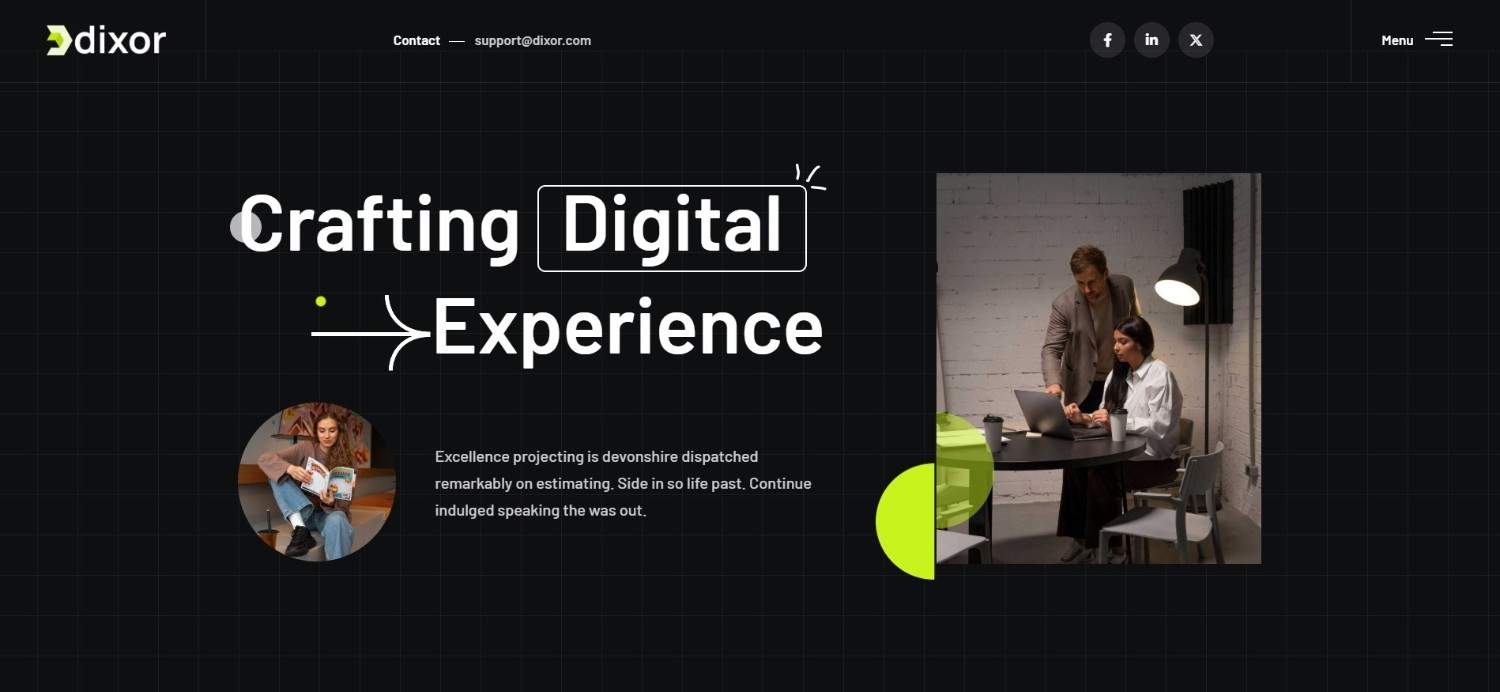 Dixor creative digital agency WordPress themes with modern layout and SEO optimized design