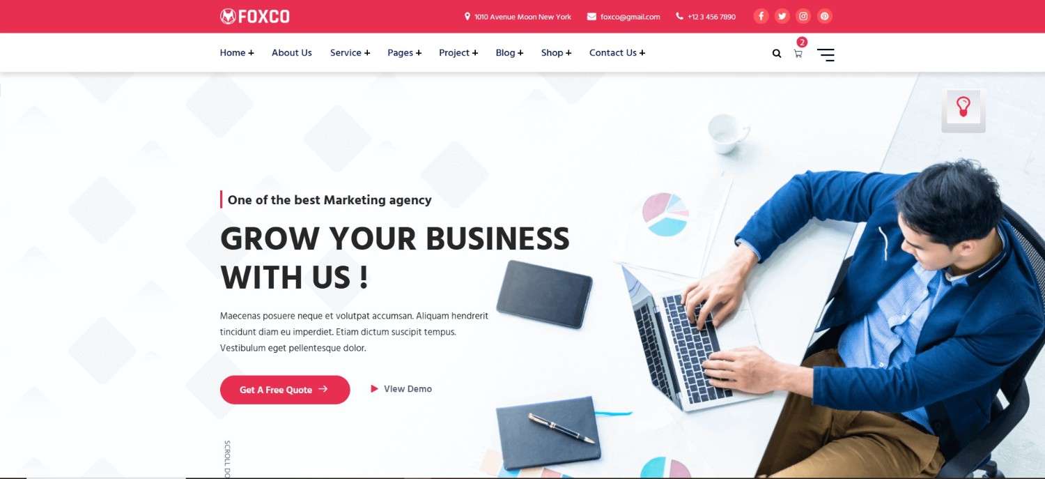 5 Best Consulting WordPress Themes for professional services “Foxco marketing agency HTML template – showcase websites built with leading consulting WordPress themes”