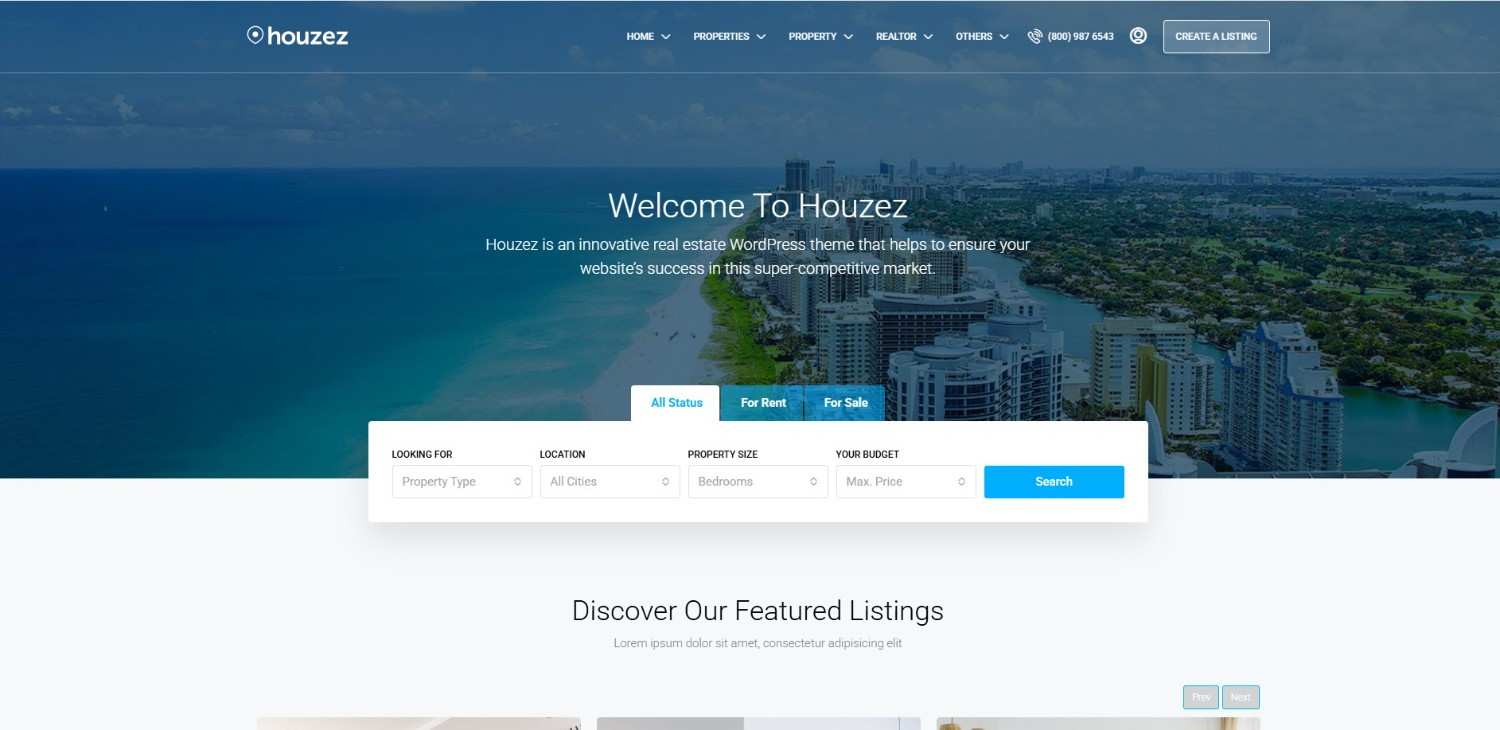 Best Real Estate WordPress Theme in 2026 – Top Picks for Agents, Brokers & Property Websites Houzez – Best real estate WordPress theme for IDX integration and lead generation