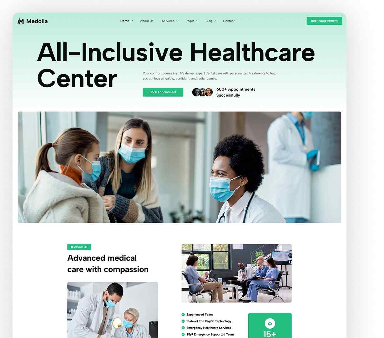 20+ Best Free Figma Website Templates for Your Projects "Medolia free Figma website template for medical clinics and hospital websites"