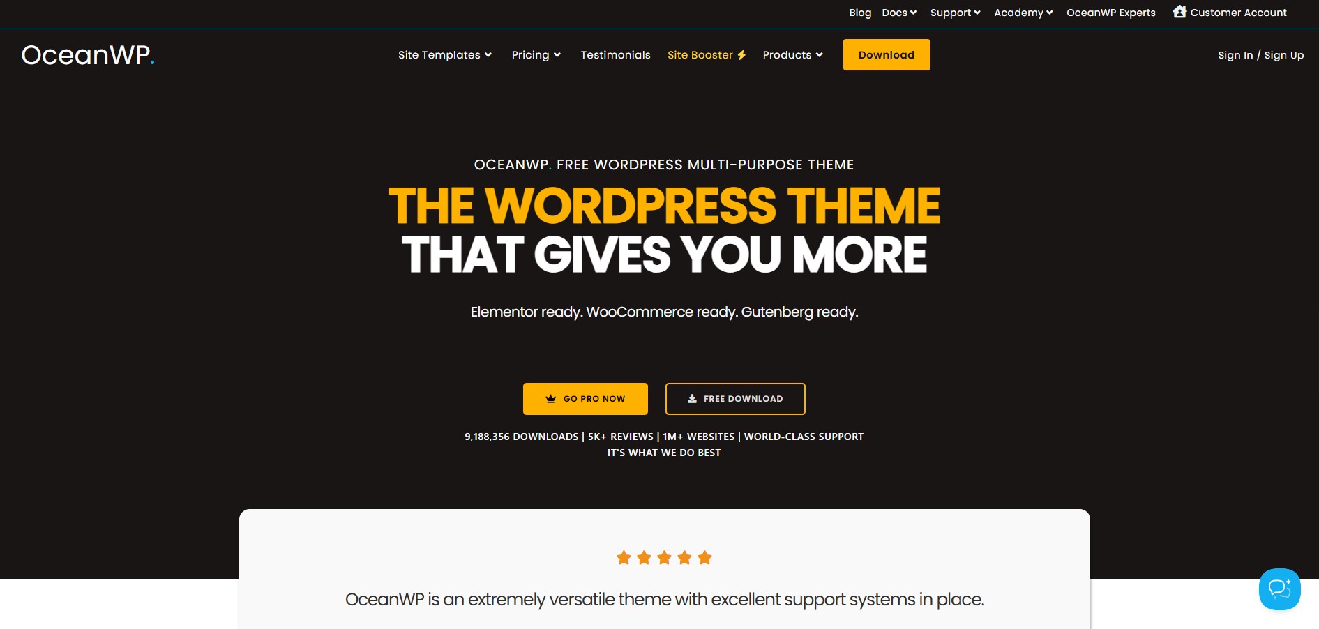 OceanWP – Fastest Themes for WordPress for eCommerce, portfolio, and business websites