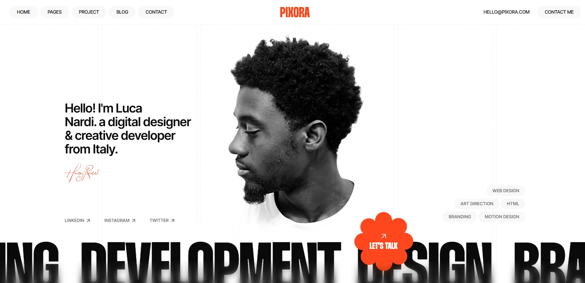 "Pixora creative agency and portfolio HTML template with SEO features"