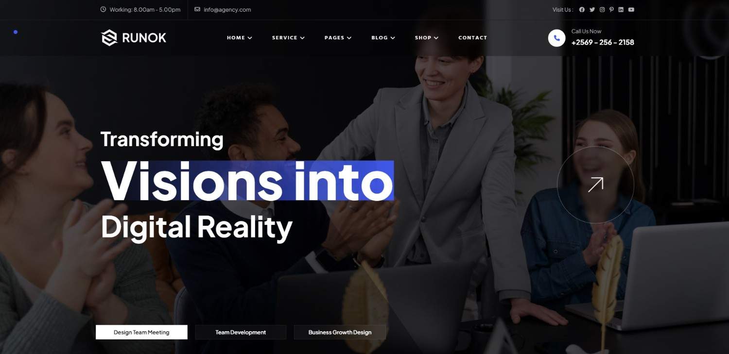 Runok – Web agency WordPress themes template for freelancers and agencies