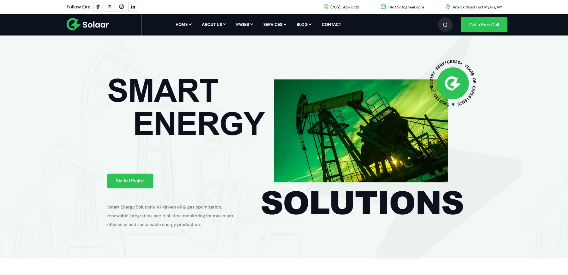 Solaar – Fastest Themes for WordPress tailored for solar energy companies