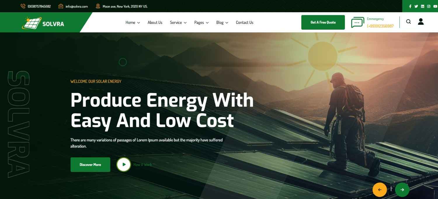 15 Top WordPress Themes for Business | Best Picks 2026 "Solvra – Solar Energy WordPress Theme: A top WordPress theme for solar businesses, with a clean, responsive design and SEO optimization for greater visibility."