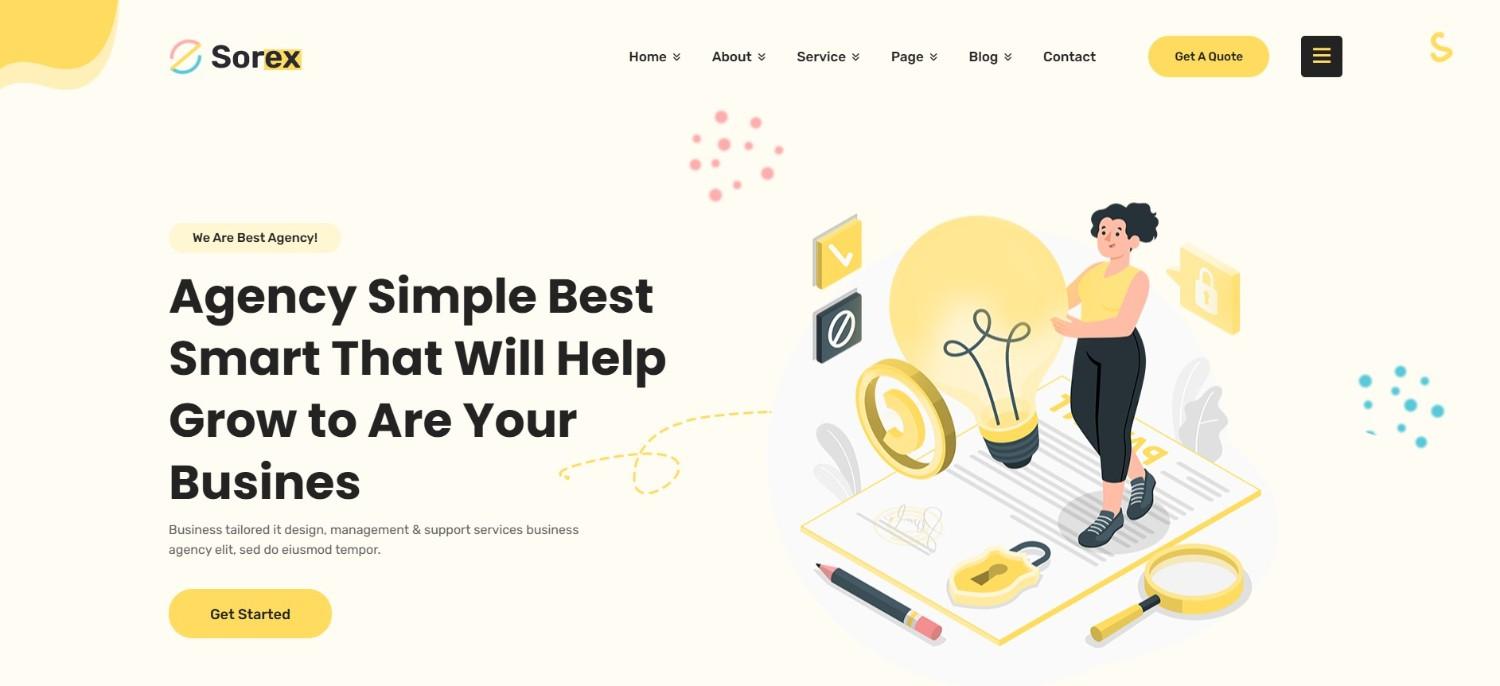 10 Best Corporate WordPress Themes for 2026 – Top Picks Sorex – creative agency layout in the best corporate WordPress themes