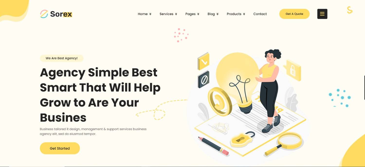 15 Top WordPress Themes for Business | Best Picks 2026 "Sorex – Creative Agency & Portfolio Theme: A top WordPress theme for creative agencies, optimized for SEO and fast performance to showcase projects effectively."