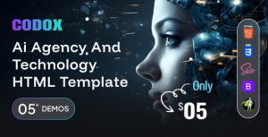 Codox Chatbot Website Template for AI Agencies, Artificial Intelligence Companies, and Creative Agencies