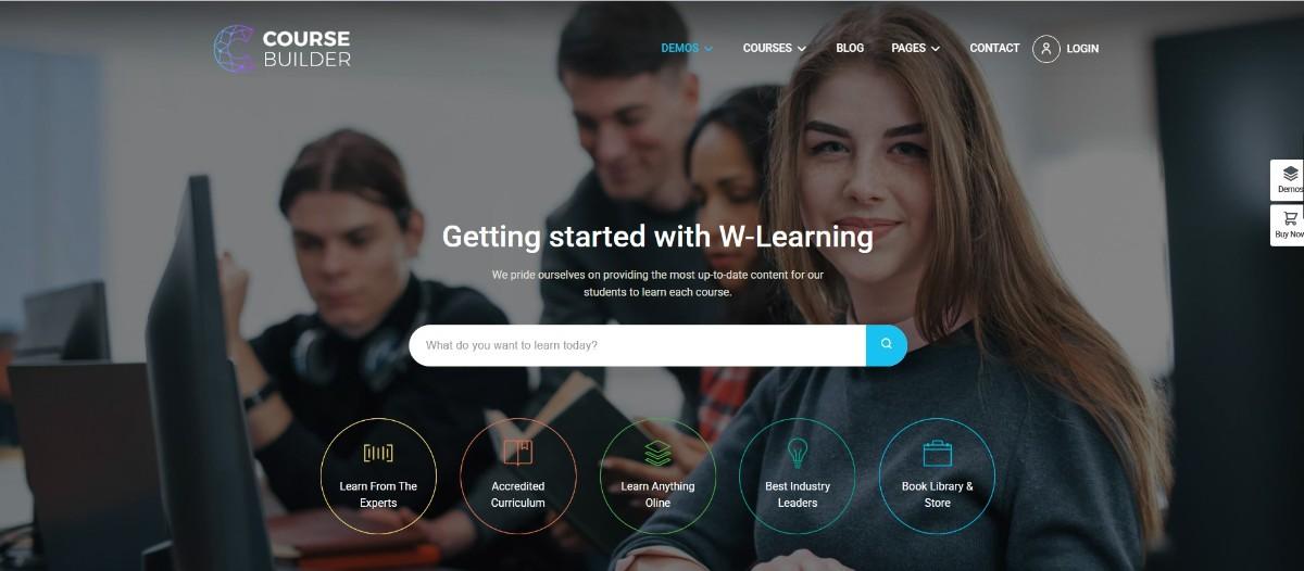 Course Builder online courses website templates for creating professional eLearning and training websites