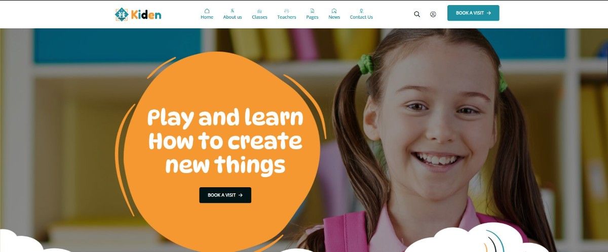 Kilden online courses website templates for kindergarten preschool and kids education websites