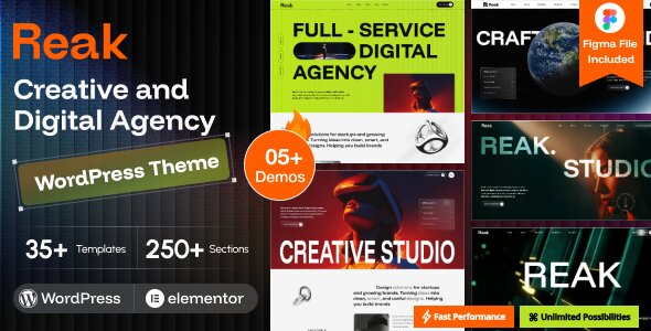 Reak – Creative Agency WordPress Themese
