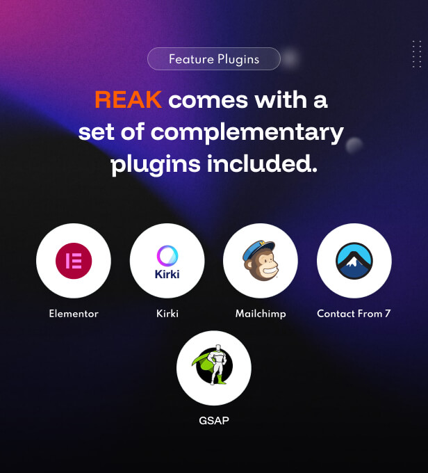Reak Creative Agency WordPress Theme homepage design showcasing a modern layout for creative agencies, startups, designers, and digital businesses