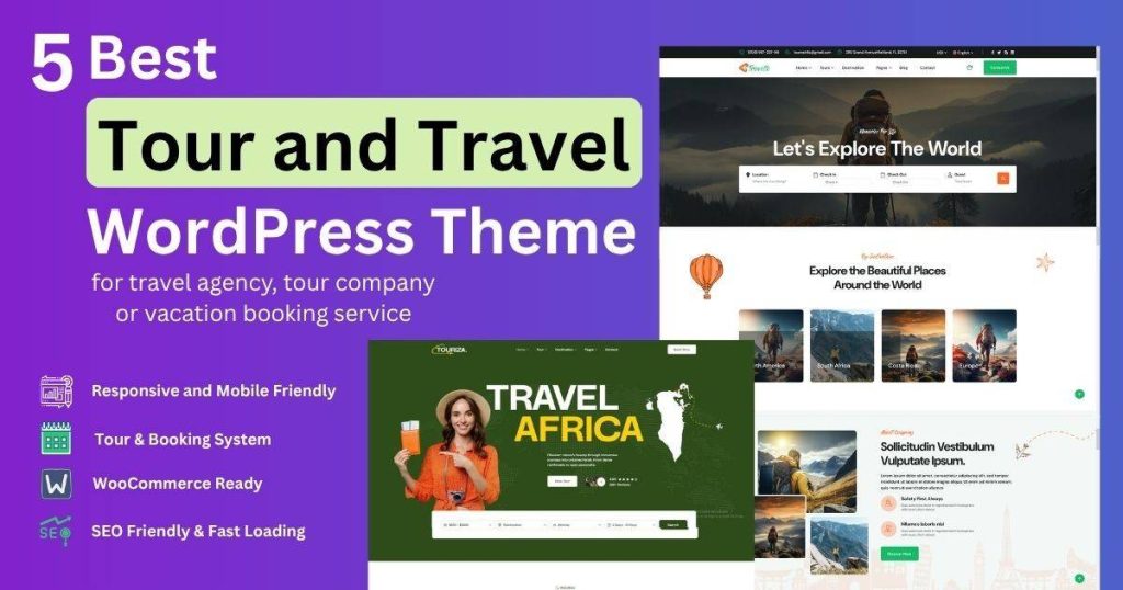 5 Best Tour and Travel WordPress Theme travel agency, tour company or vacation booking service